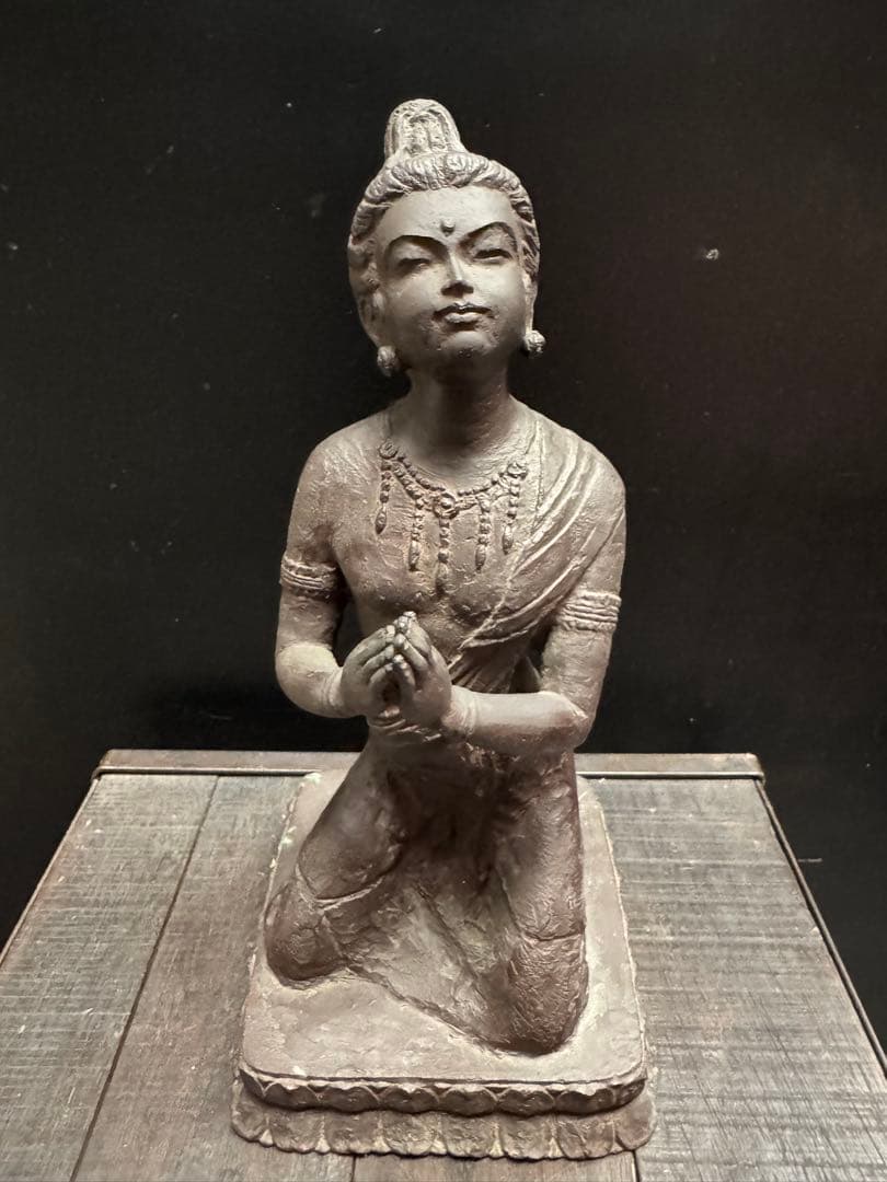 ◇友沢正彦作　ブロンズ像■希み■数量限定品　829/1000■鋳銅　銅製彫刻