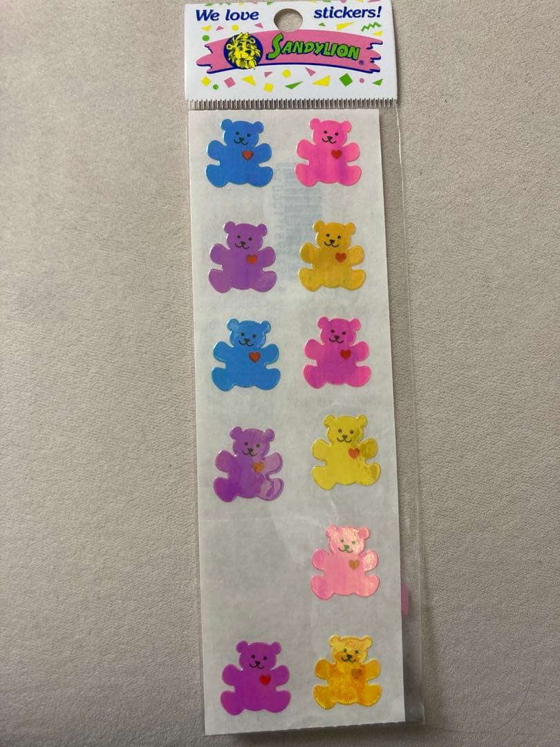 サンディライオン　くま　オーロラ　キラキラシール　超美品