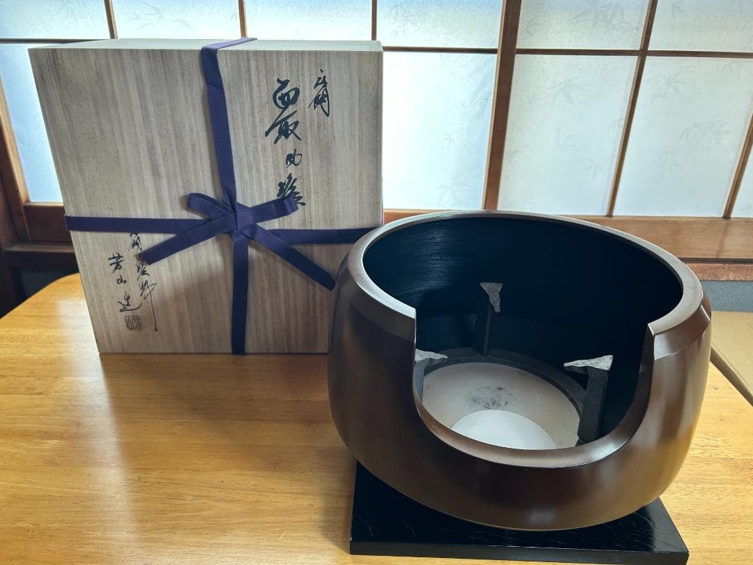 お値下げ【風炉】どうあん風炉　面取風炉　セット　一回のみ使用