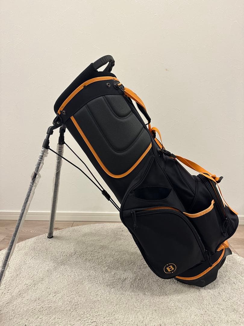 BRIEFING スタンドゴルフバッグ 黒とオレンジ