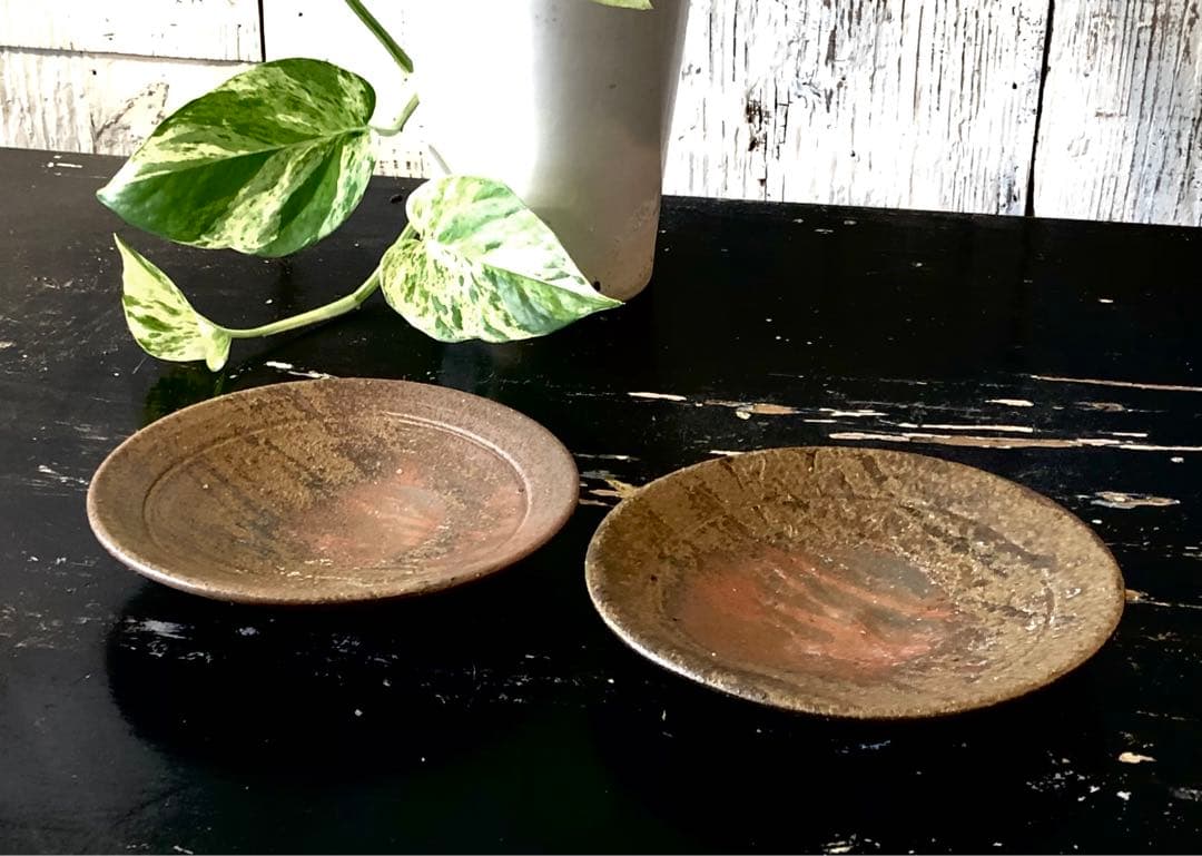 ◆398◆藤原和　備前焼皿2枚