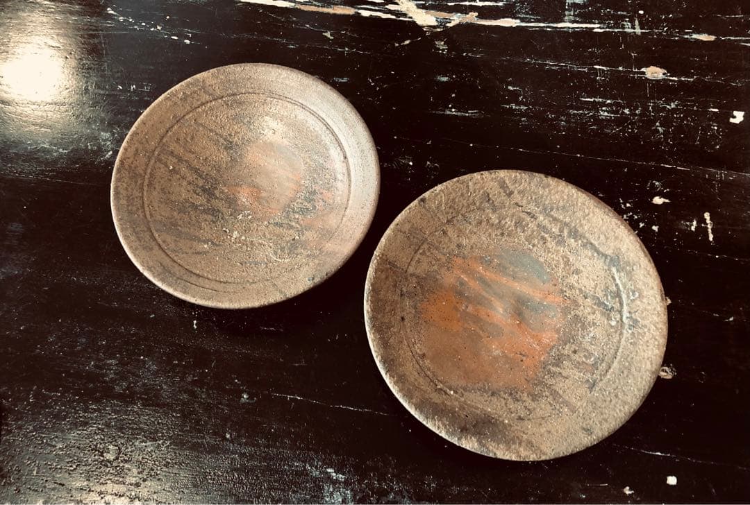 ◆398◆藤原和　備前焼皿2枚