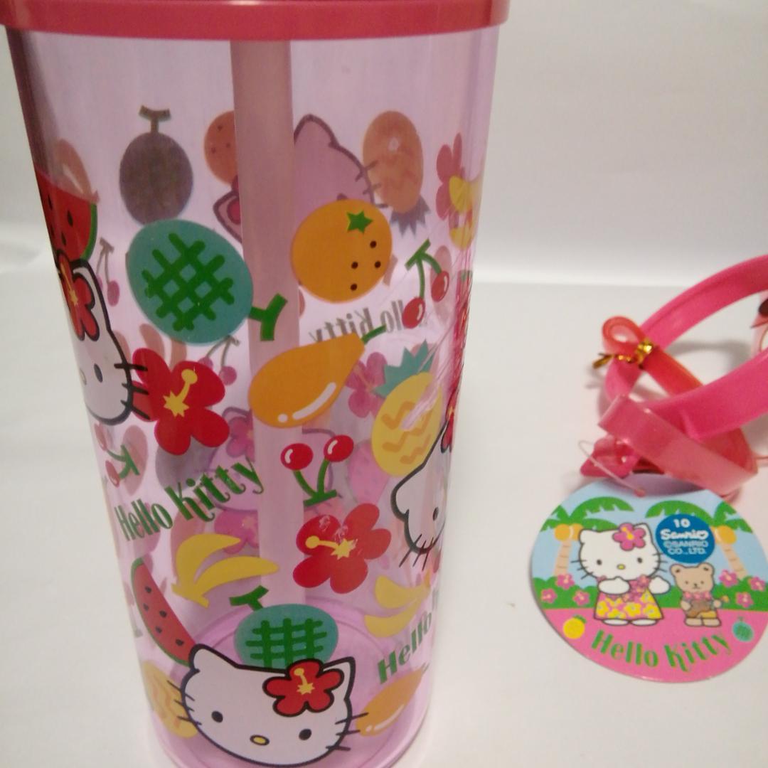 未使用　ハローキティ トロピカルボトルストラップ付き　平成レトロ　2002年