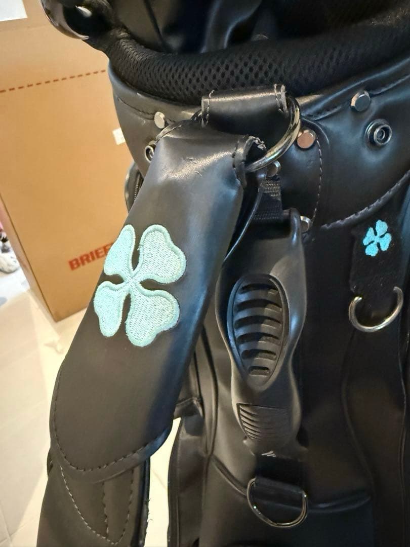 BAILDO キャディバッグ ブラック／ターコイズブルー