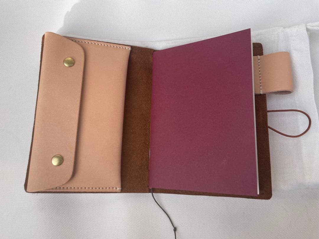 トラベラーズノート　TSL倉敷 限定 パスポートサイズ　キャメル ポケットX2