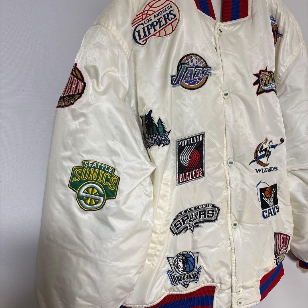90s NBA 全チームロゴ オールチーム 中綿ジャケット スタジャン