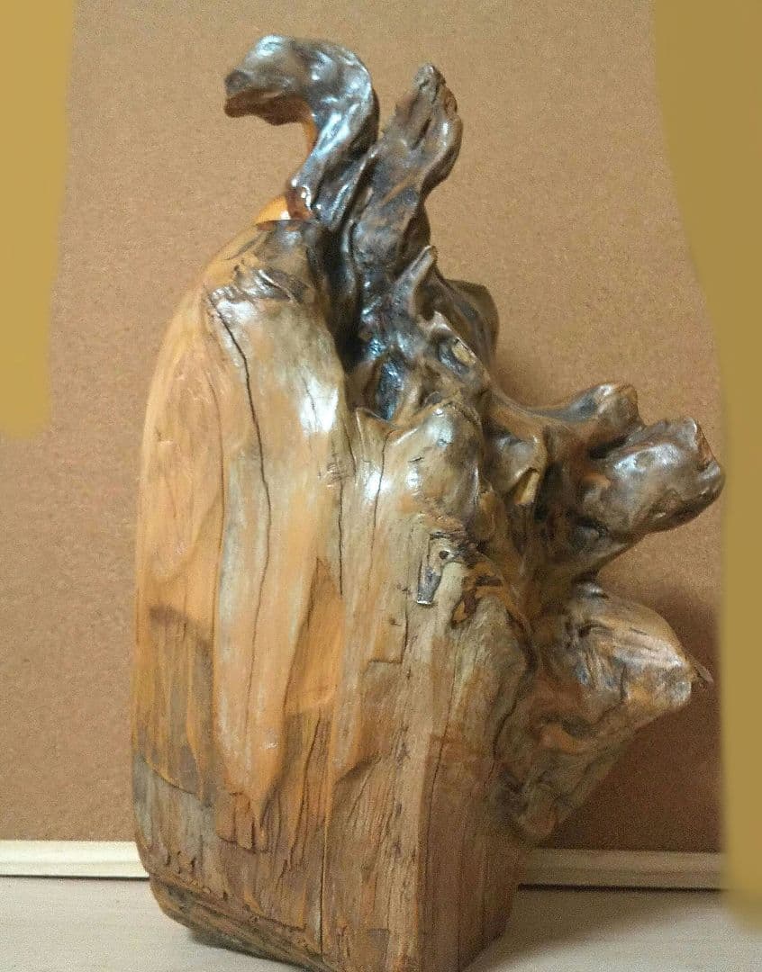 一木彫 一刀彫 仙人 縁起物 木彫り