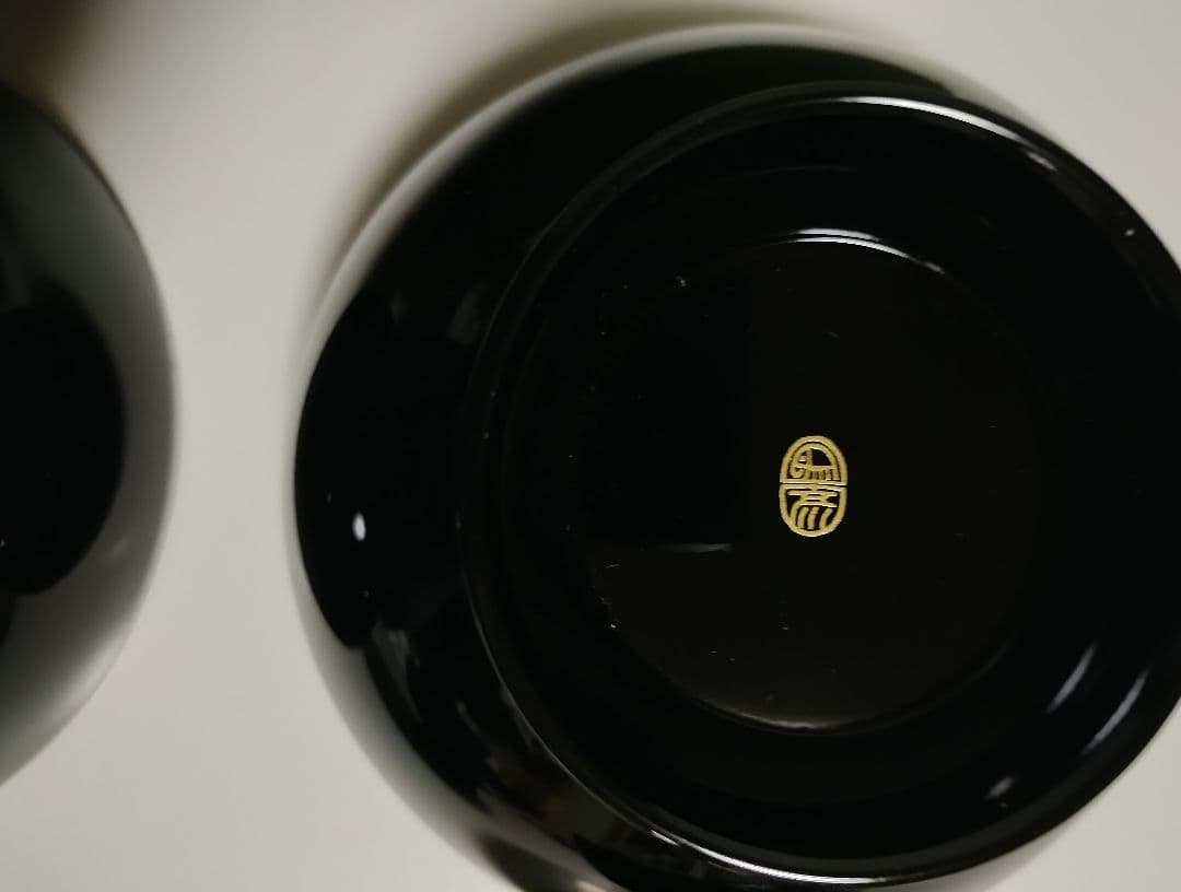 京都　平安象彦　稲穂蒔絵　吸物椀　2客