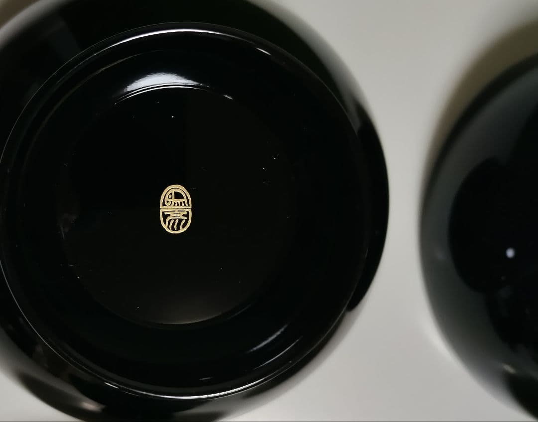 京都　平安象彦　稲穂蒔絵　吸物椀　2客