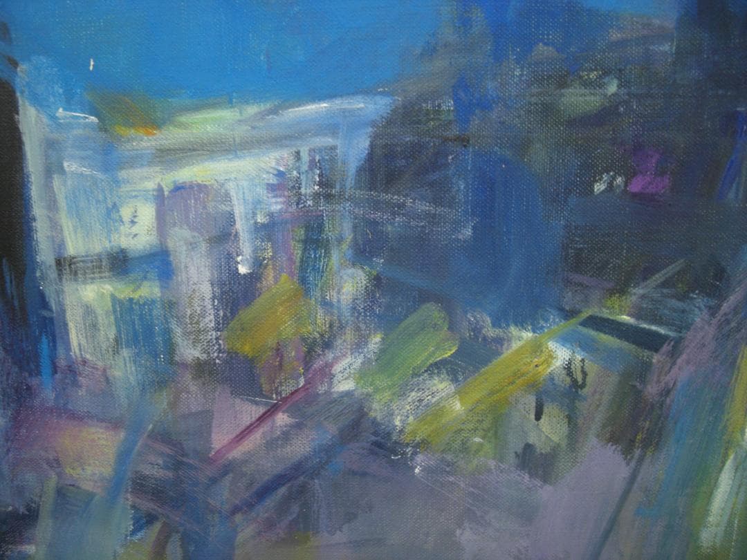 ◆H.TANAKA「コートダジュール」油彩画　1988年◆模写◆