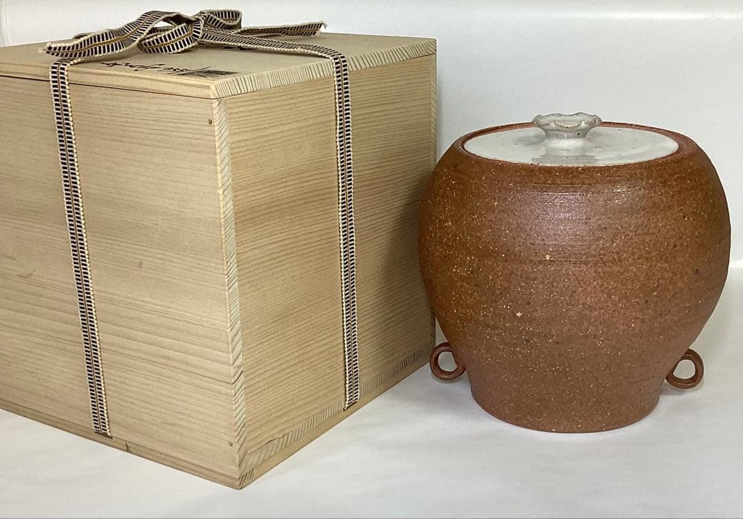 茶道具 古物品 水指 信楽 単瓢 西尾香舟 木箱入