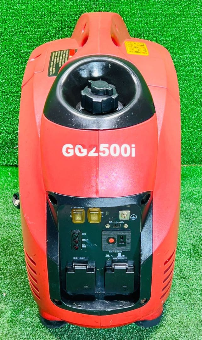 ポータブル発電機 赤 GG2500i 動作確認済み！エンジンok！