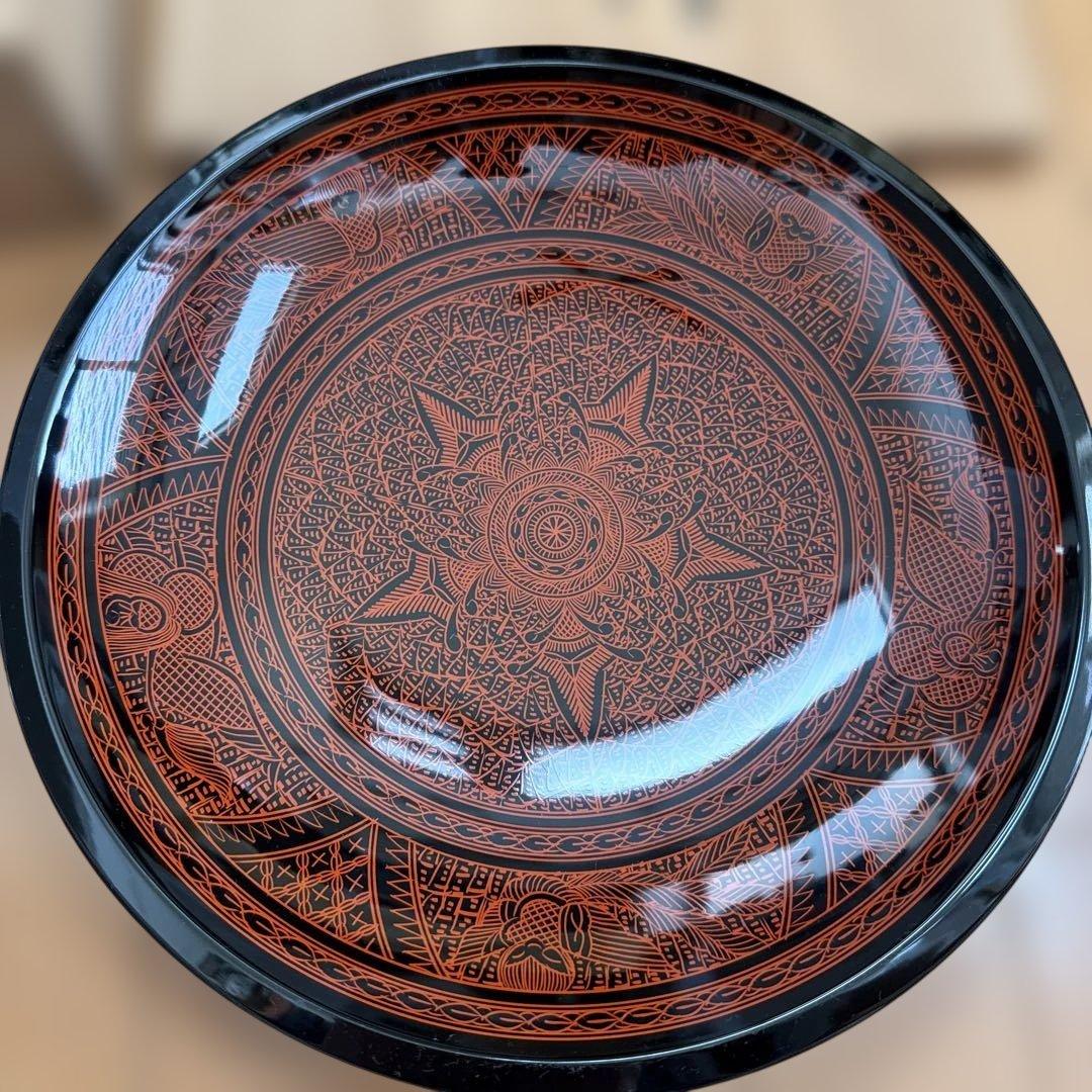 讃岐特産 香川漆器 美術漆器　 蒟醤(きんま) 菓子鉢