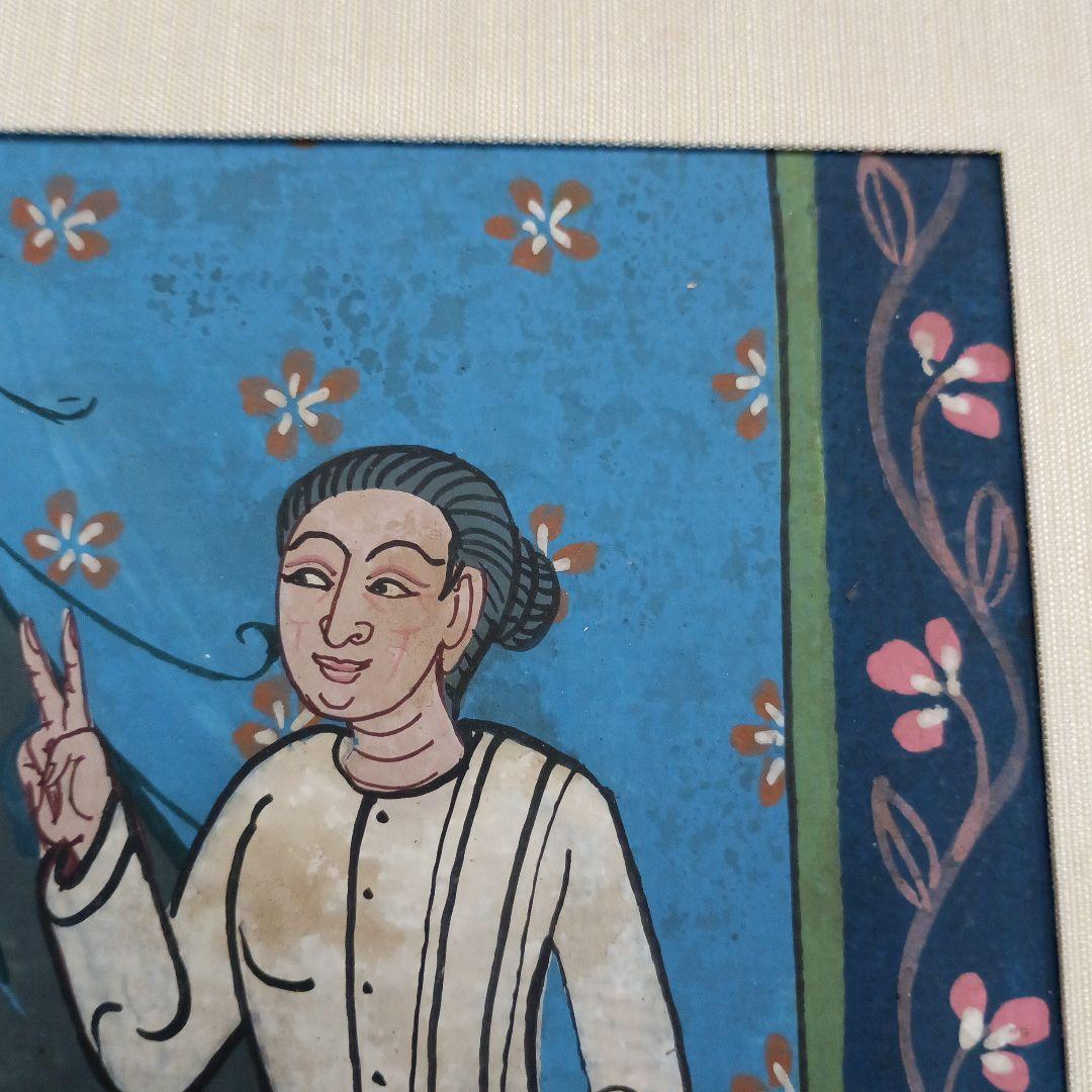 4444）タイの寺院画・宗教画？？？　水彩系の直筆　詳細不明