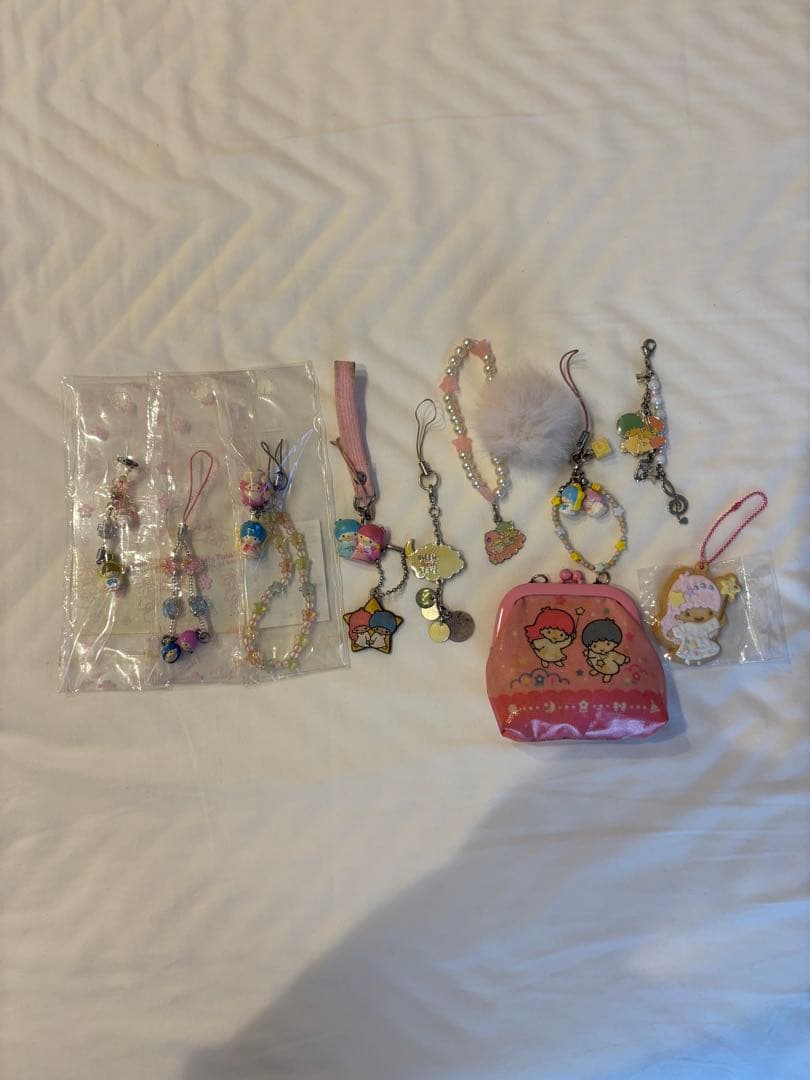 【激レア・レトロ】　サンリオ　キキララ　携帯ストラップ　がま口　2000年代