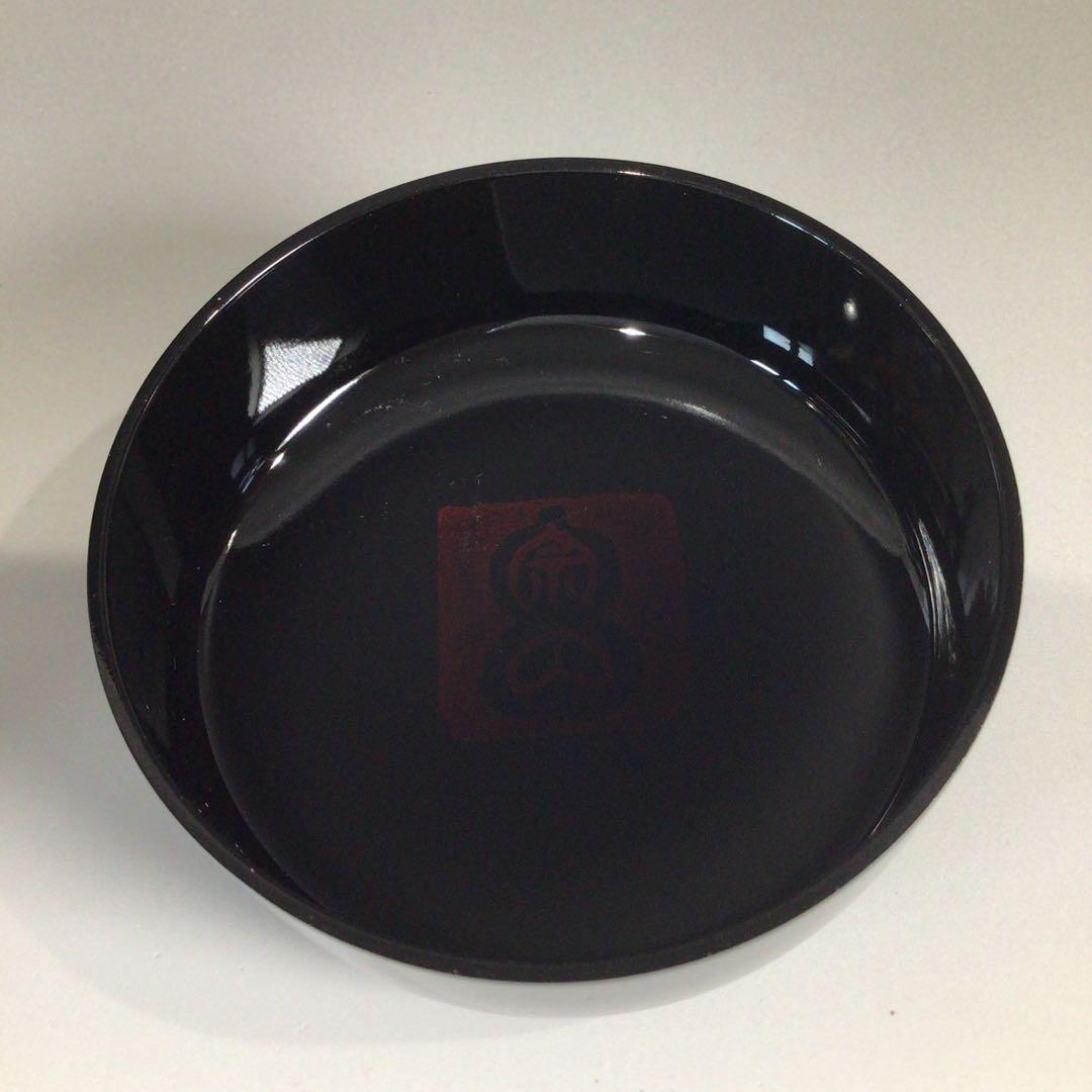 Ｐ７２０　棗　『円後渓石作』『黒漆塗』『菊桐蒔絵』『大棗』　共箱　茶道具