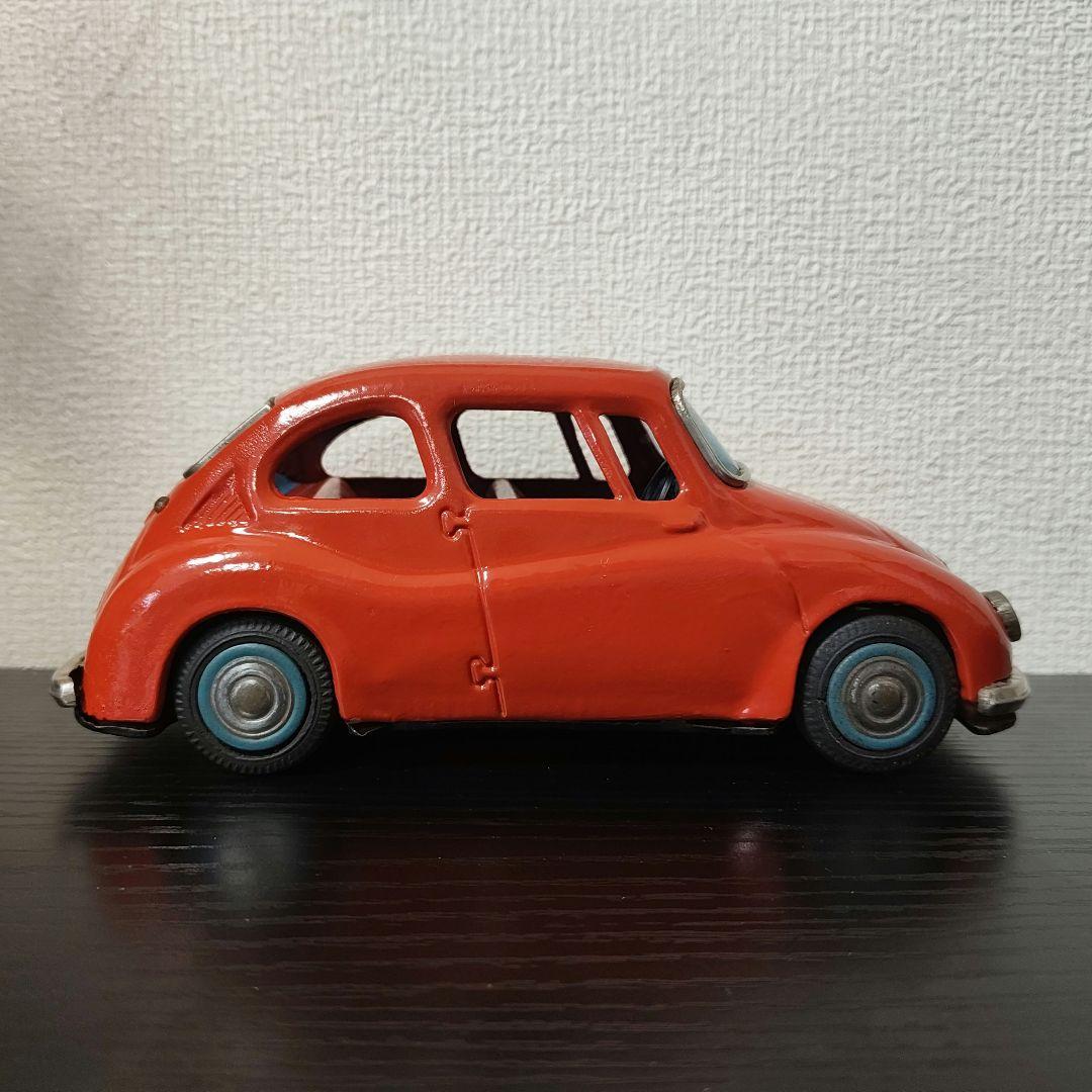 BANDAI　バンダイ　スバル360　右ハンドル　ブリキ　赤色