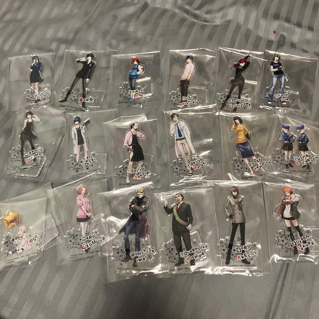 一番くじ　ペルソナ5 F賞 アクリルスタンド　18点セット　主人公　明智　喜多川
