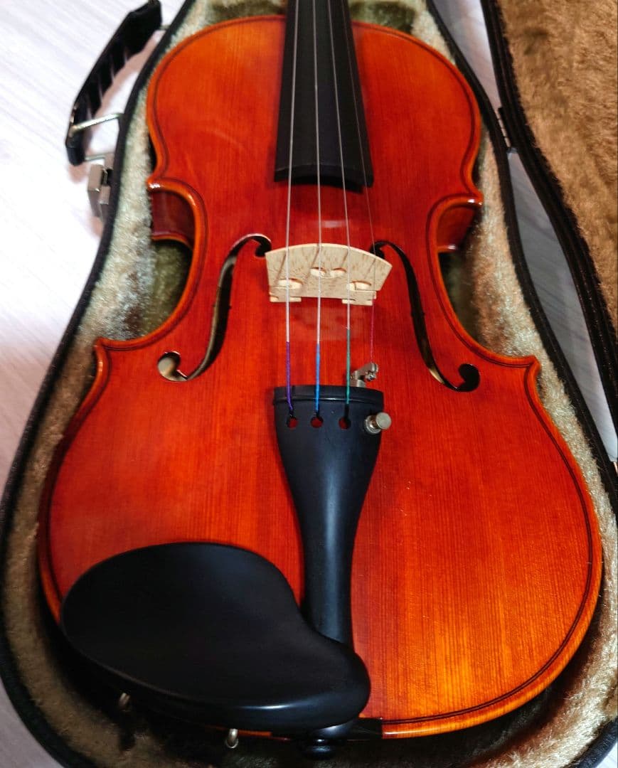 国産 高級 バイオリン 鈴木 No.520 4/4 弓、肩当、松脂 定価20万