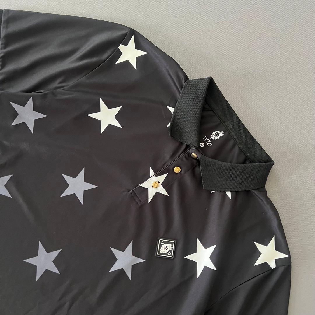 V12 ヴィトゥエルヴ ポロシャツ　XL 大きいサイズ　メンズ　ゴルフ　星　LL