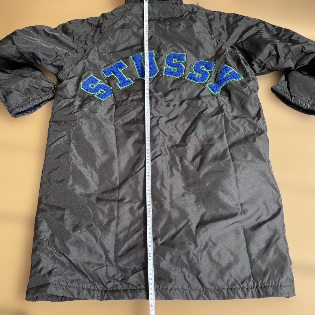 STUSSY‼️80年代‼️フード付きベンチコート 黒 当時試着程度‼️ 長期保管‼️‼️