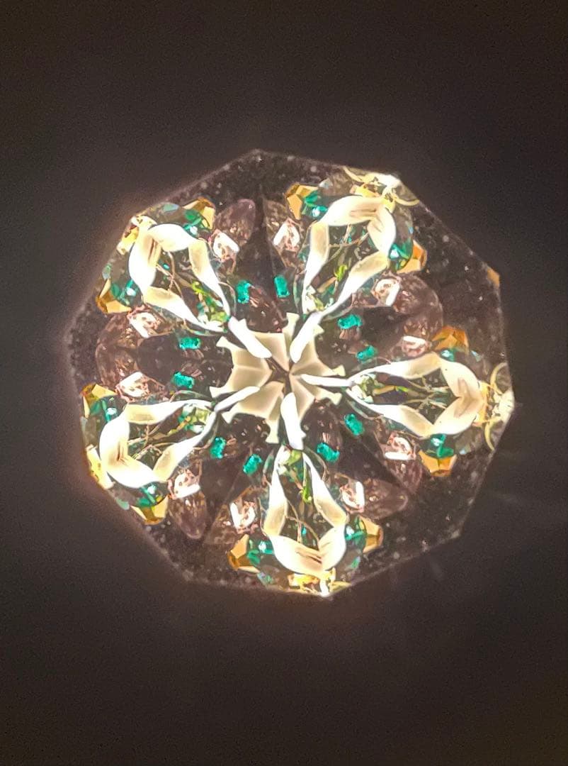 【万華鏡】ステンドグラス/オイル　池田憲昭作 希少品　袋付き