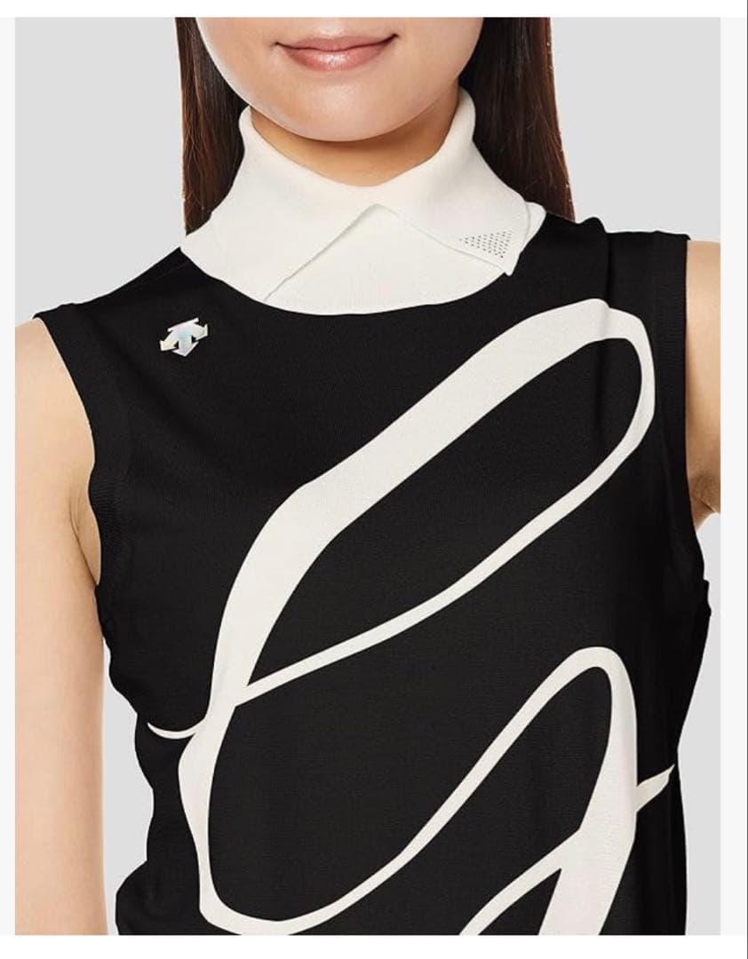 新品未開封タグ付き♡デサントゴルフ♡サマーニットトップス　スワロフスキーM