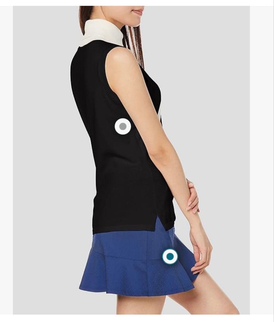 新品未開封タグ付き♡デサントゴルフ♡サマーニットトップス　スワロフスキーM