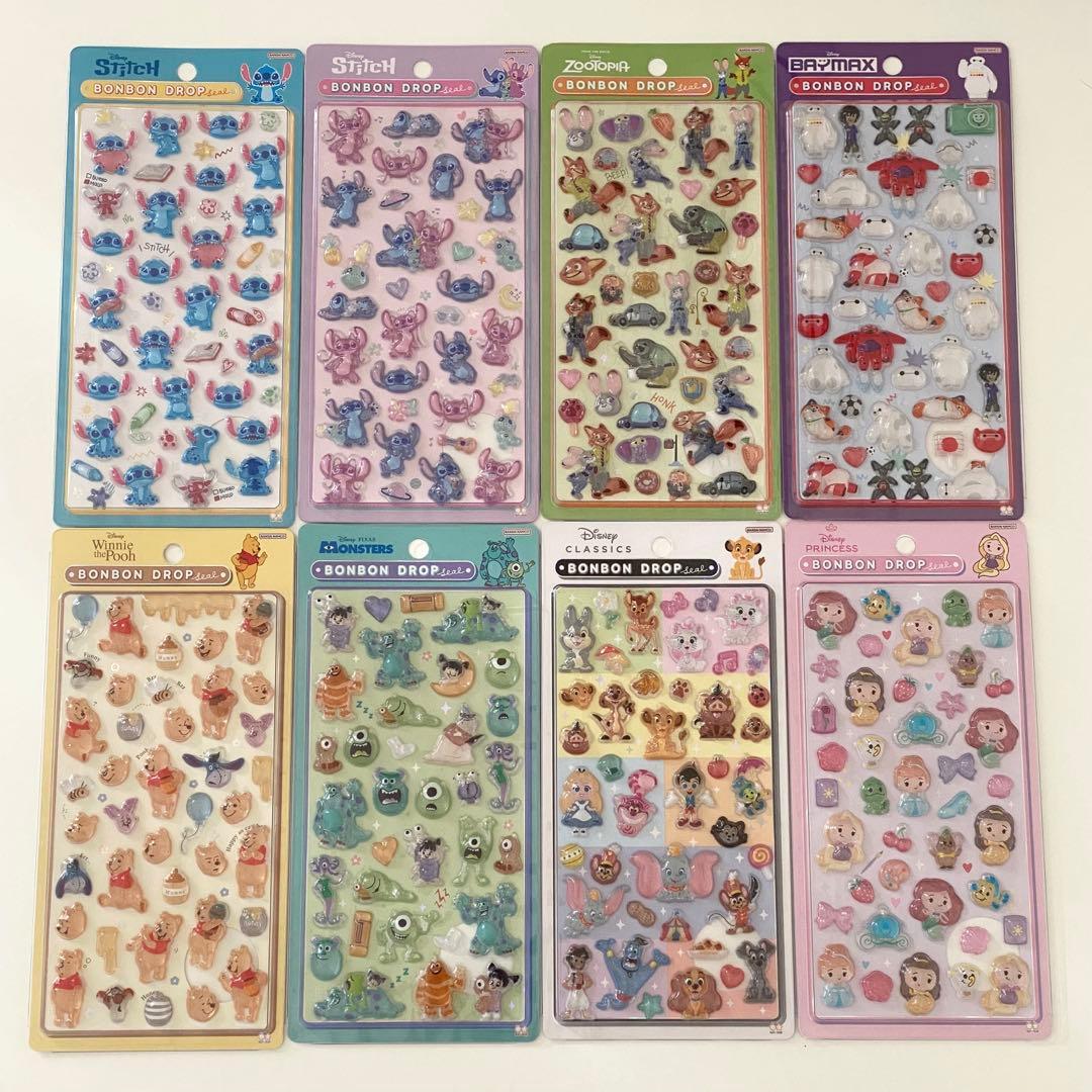 正規品 ボンボンドロップシール ディズニー8種セット コンプリート