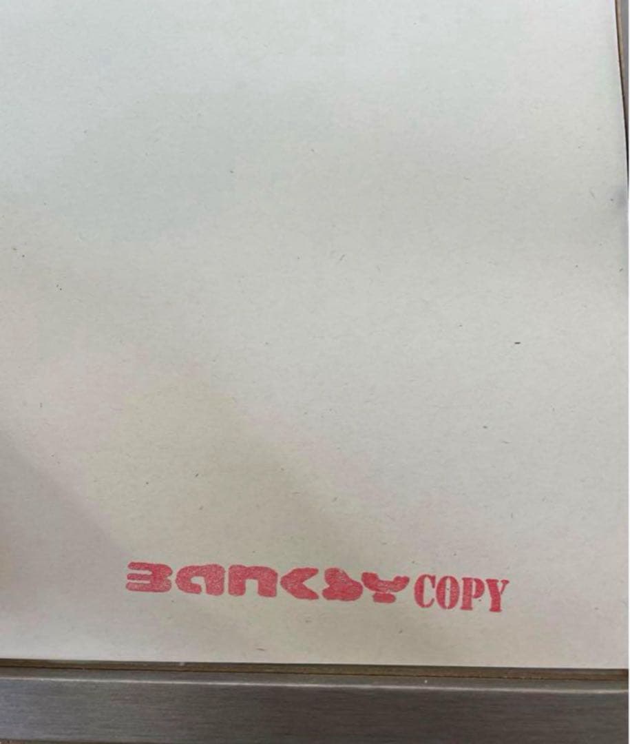 Banksy girl with red balloon wcp ポスター