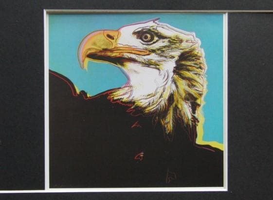 WARHOL、BALD EAGLE、希少画集画、新品高級額、額装付
