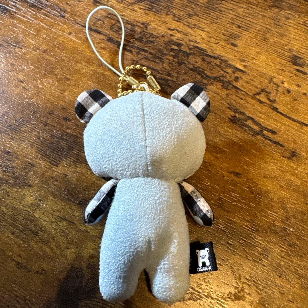 希少リラックマ ギンガムチェック 携帯クリーナーぬいぐるみ