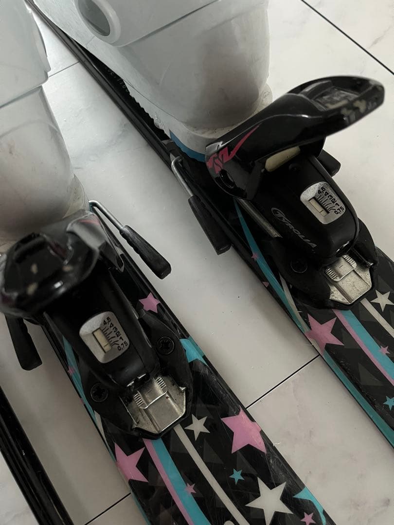 スキー板120 ブーツ22 ストック付き　ジュニア　PURECONCIOUS