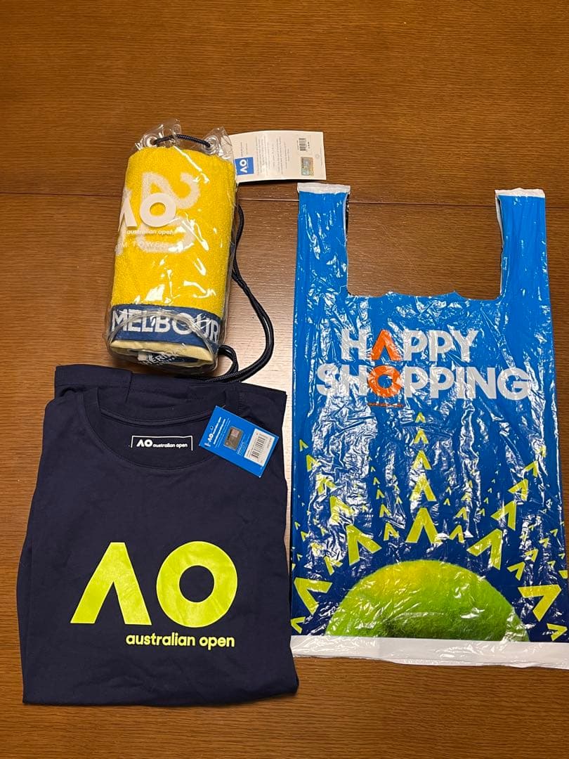 Australian Open Tシャツ ネイビー　タオル　2017年