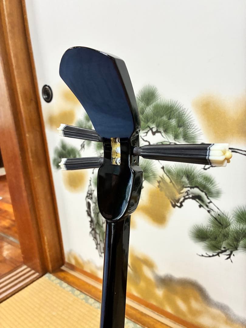 沖縄三線！貴重！知念大工型！本張り【一枚張り】