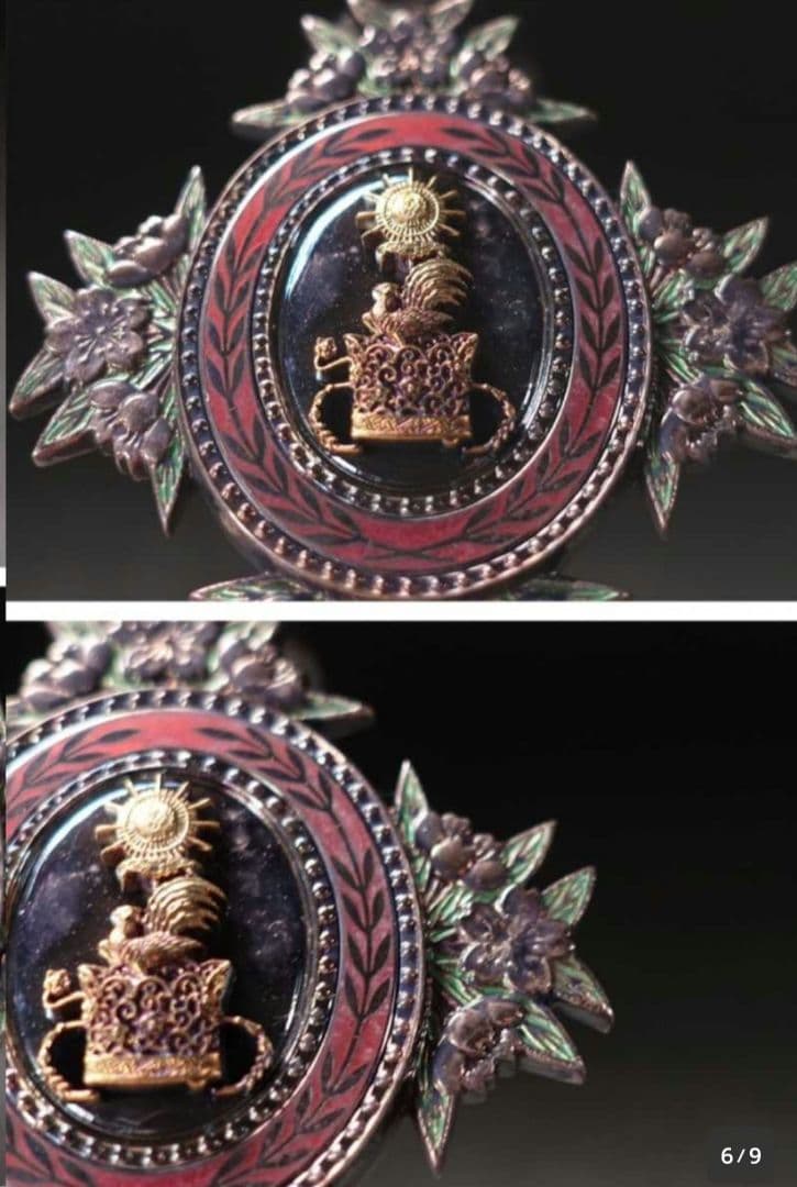 【激レア 美品！】勲六等宝冠章 宝冠波光章 額装 箱 略綬付 完品 本物保証