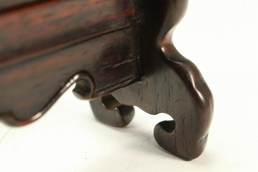 中国美術 葡萄木 硯屏 文房四宝(K-A749)