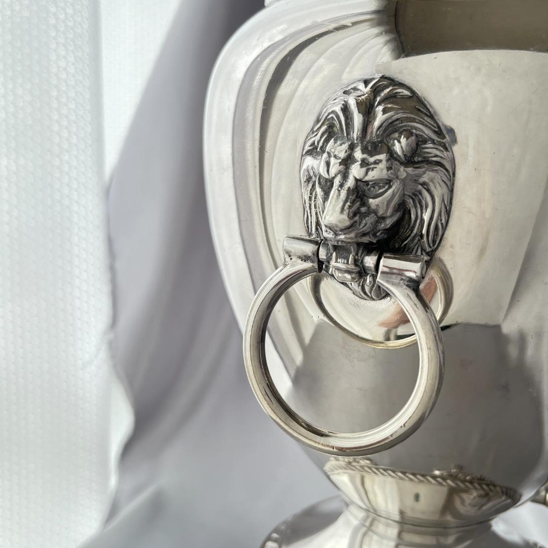 【International Silver 】ライオンのサモワール サーバー