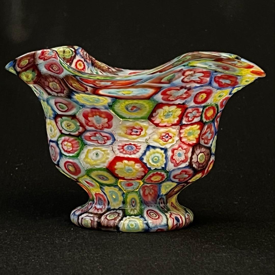 ムラーノガラス　ベネチアン　ミルフィオリ　花瓶　ボウル　置物　大きめ！