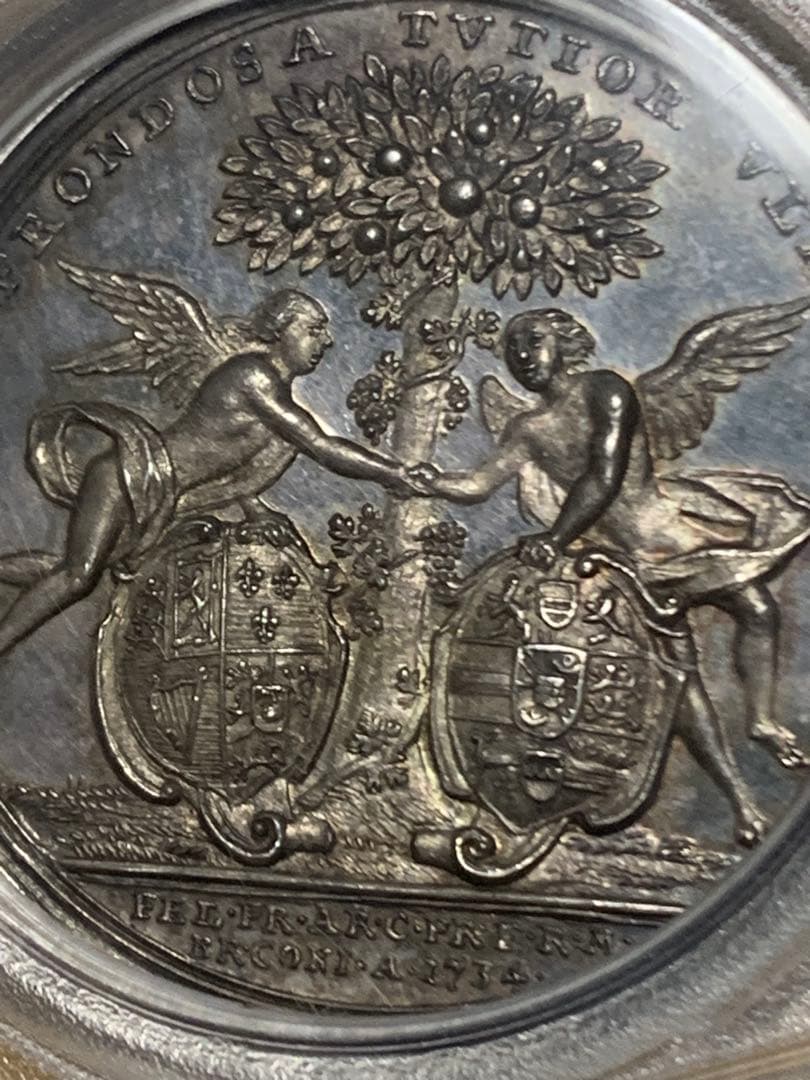 レア　オランダ　ウィレム4世プリンセスアン王女結婚記念　1734年シルバーメダル