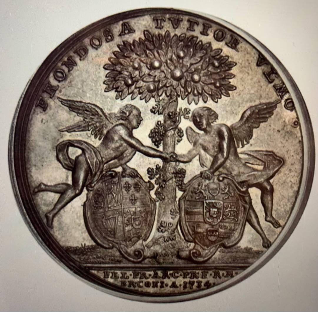 レア　オランダ　ウィレム4世プリンセスアン王女結婚記念　1734年シルバーメダル