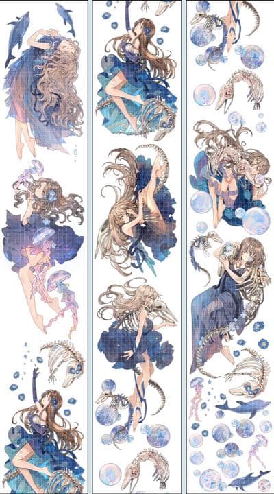 海外マステ　墨魚