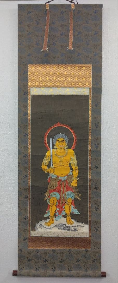 不動明王　紙本　掛軸　2重箱