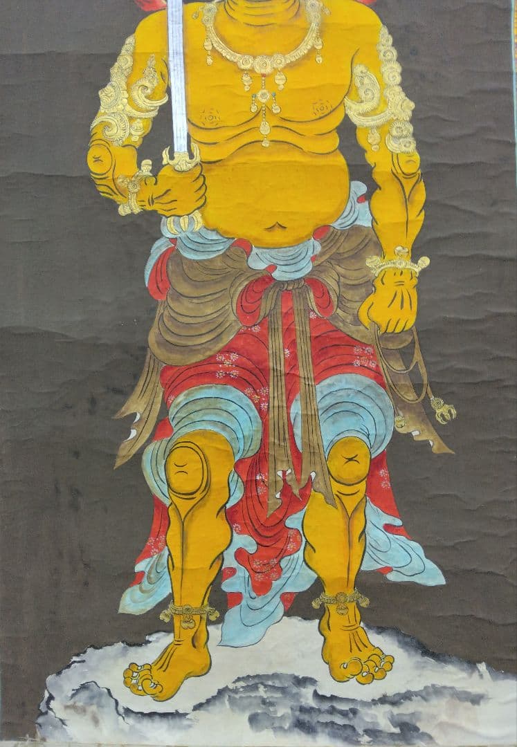 不動明王　紙本　掛軸　2重箱