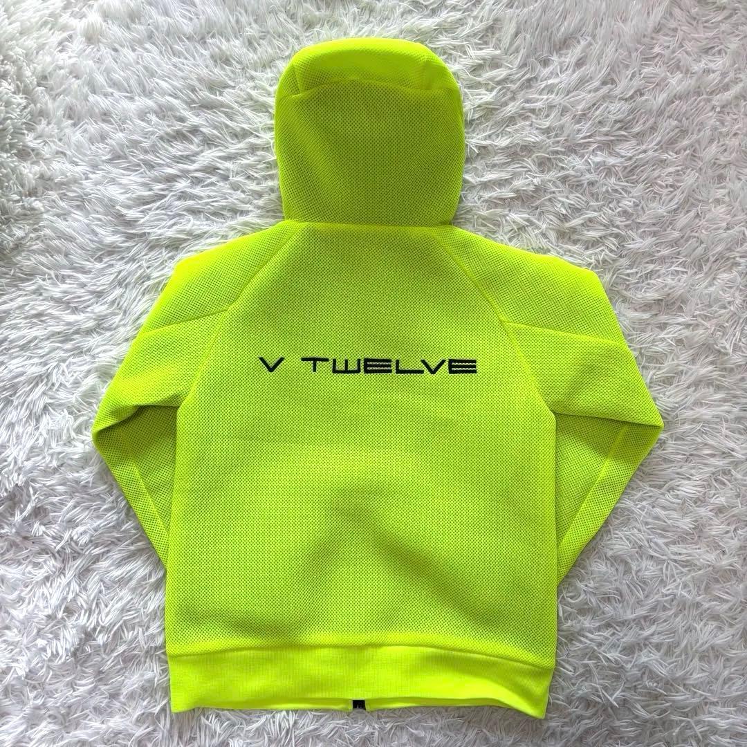 V12 ゴルフ パーカー メッシュ イエロー ブルゾン ジップ