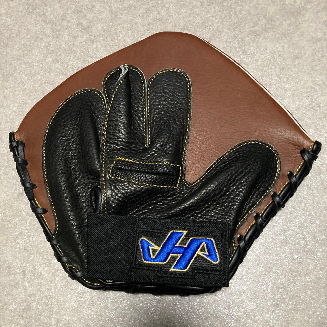 ハタケヤマ 硬式 軟式 兼用 野球 グローブ 板グローブ フェンスグローブ 美品