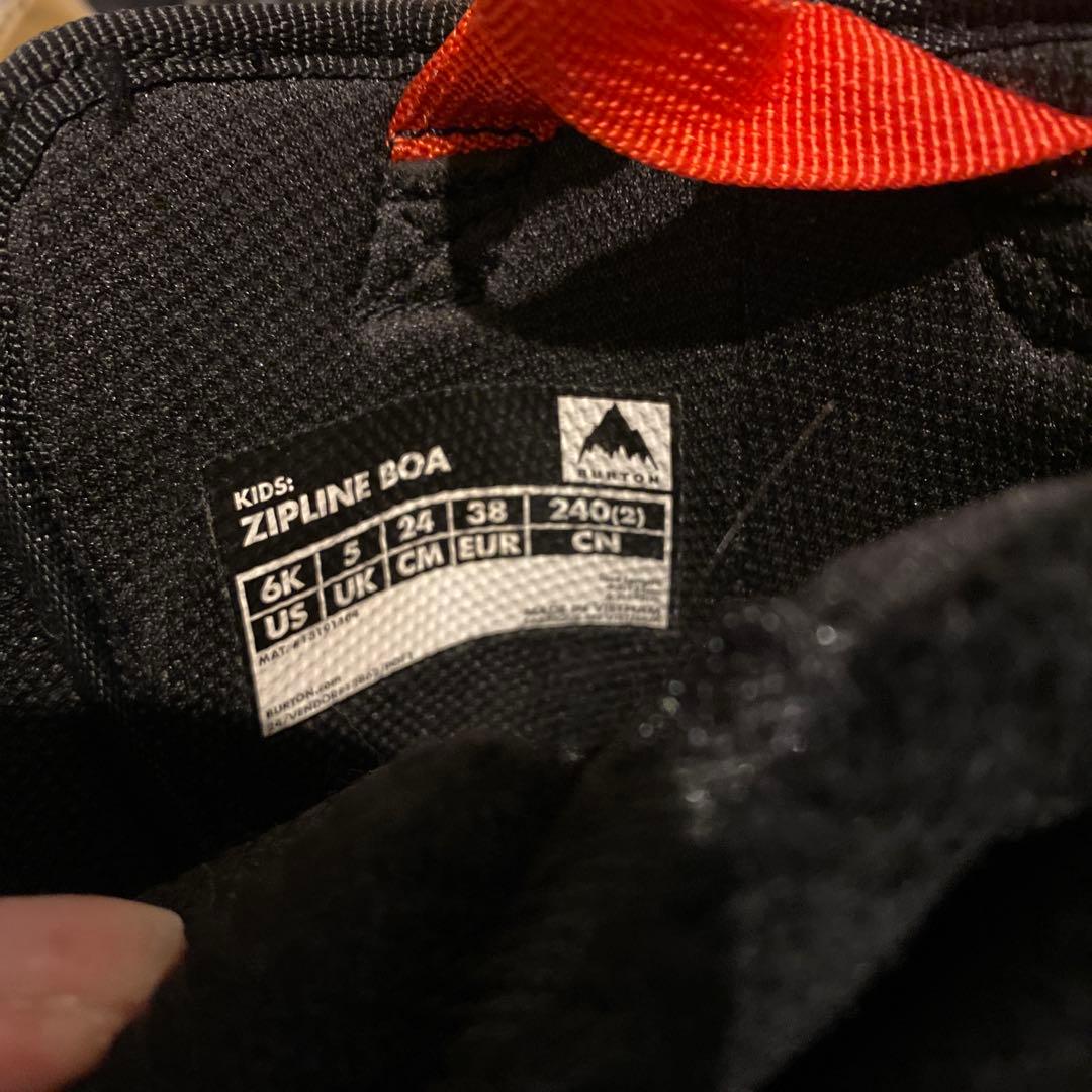 【24cm 】 BURTON ZIPLINE BOA キッズ スノーボードブーツ