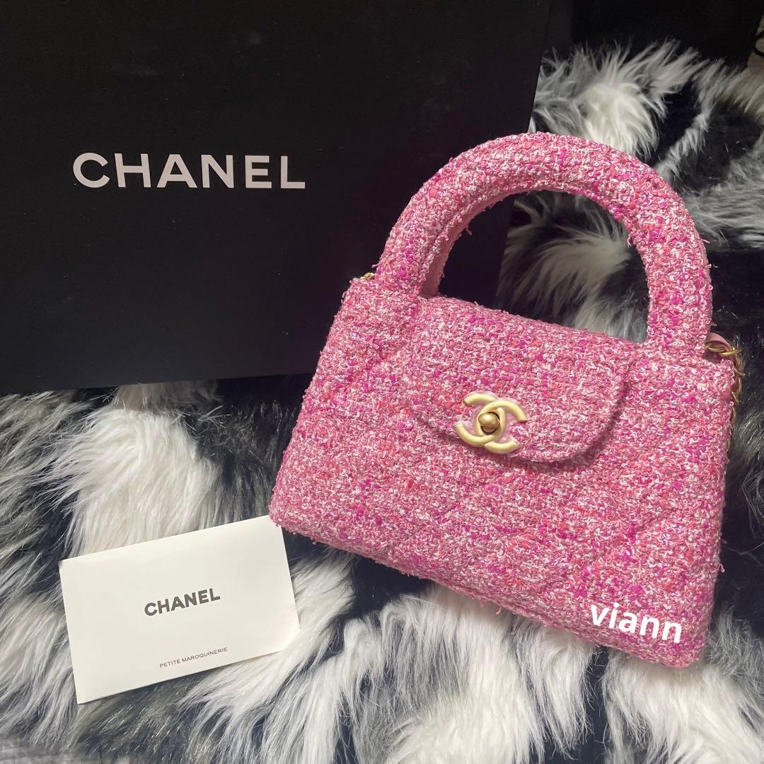 【激レア】CHANEL シャネル ツイード ハンドバッグ ピンク ノベルティ