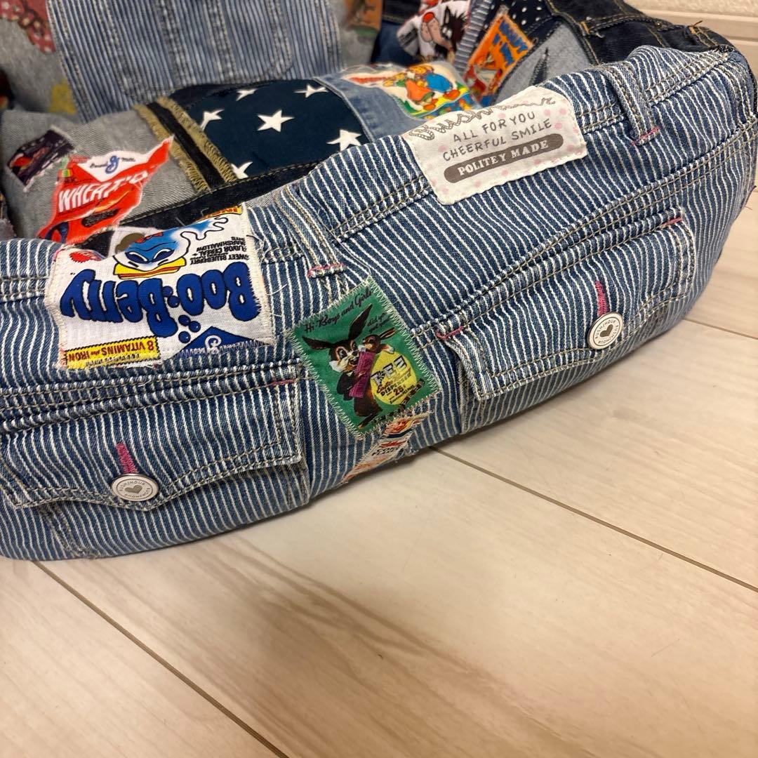 クリスマスセール　デニムリメイク ドライブベッド　ペットベッド ペットクッション