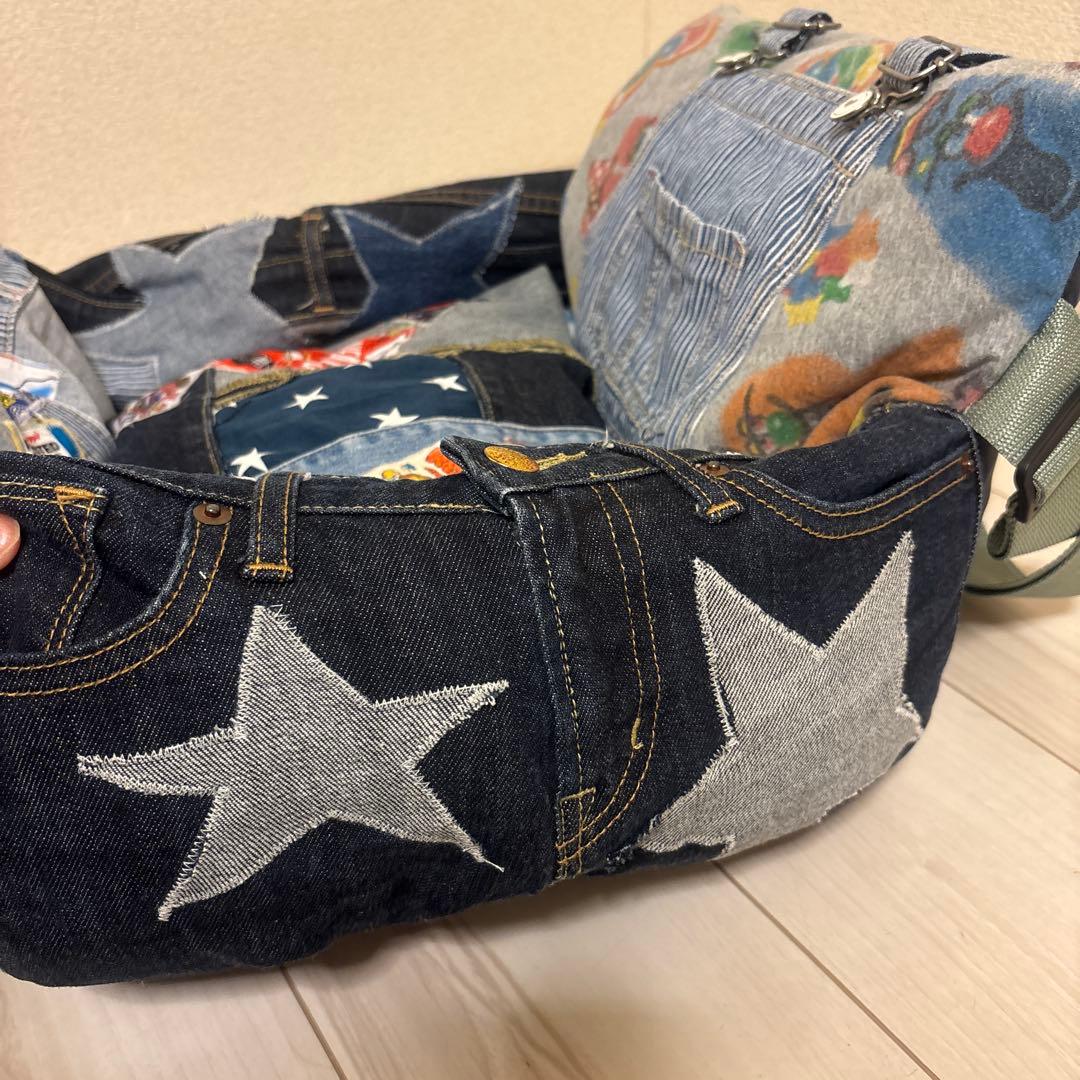 クリスマスセール　デニムリメイク ドライブベッド　ペットベッド ペットクッション